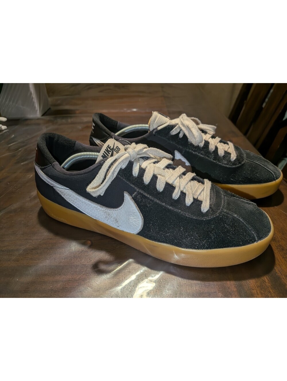 Nike SB Bruin React - Black/White/Gum - Men’s Size 12 cj1661-002 Used